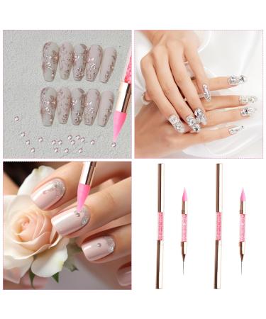 Rhinestone Picker Doting Pen - Dual-Ended Wax Pencil for Nail Art & DIY Crafts (Pink) | International Shipping Available - Buy Online on GoSupps.com