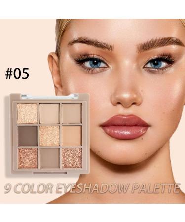 Palette de Fards Paupi res Mat Nude-Brun Maquillage Fard paupi res Longue Tenue et r sistant l'eau 9 Teintes modulables avec Finitions Mates satin es et Scintillantes 05# - Buy Online on GoSupps.com