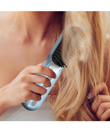 Buy Cordless Hair Straightener Brush - Ionic Heat Brush for Home & Travel - Portable Electric Styling Tool (Blue - Buy Online on GoSupps.com