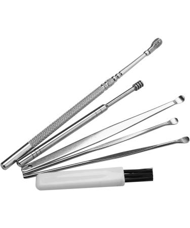 Bumdenuu 6Pcs Ear Pick Set Stainless Steel Earpick Ear Wax Curette Remover Spoon Spiral Ear Clean Tool With Case - Buy Online on GoSupps.com