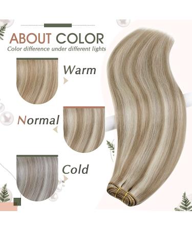 Runatur Extensions: Real Hair 30cm Short Human Hair - Ash Brown & Platinum Blonde for Sewing - Buy Online on GoSupps.com