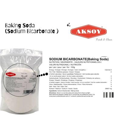 1250g Aksoy Baking Soda - High Purity Food Grade Sodium Bicarbonate Powder for Cooking, Baking, Cleaning & More - Buy Online on GoSupps.com