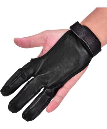 VGEBY Archery Finger Glove  Faux Cowhide Three Finger Recurve Bow Archery Glove for Hunting Shooting Bow - Buy Online on GoSupps.com