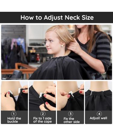 Segbeauty Barber Cape - Professional 55x63 Black Hair Cutting Cape with Adjustable Neck Size & Neck Duster Brush for Stylist - Ideal for Home Use & Salons - Buy Online on GoSupps.com