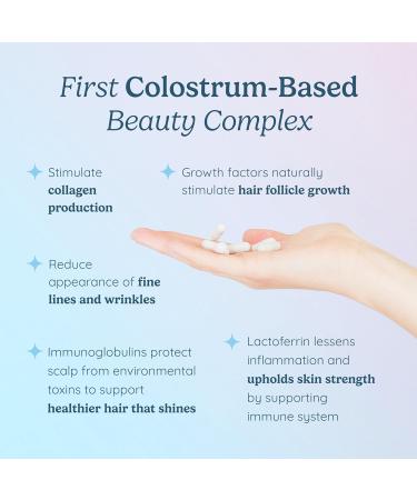 WONDERCOW Hair Skin and Nails Vitamins w/Bovine Colostrum Collagen Hyaluronic Acid Biotin Zinc & Lactoferrin Supports Faster Hair Growth Stronger Nails and Glowing Skin (30 Servings Capsule) Capsule 90 Count (Pack of  - Buy Online on GoSupps.com