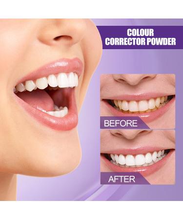 v34 Teeth Whitening Powder Violet Tooth Powder Teeth Whitening Teeth Removes Stains Fresh Breath Cleans Tooth Odor For All Types of Teeth (1 Pcs) - Buy Online on GoSupps.com