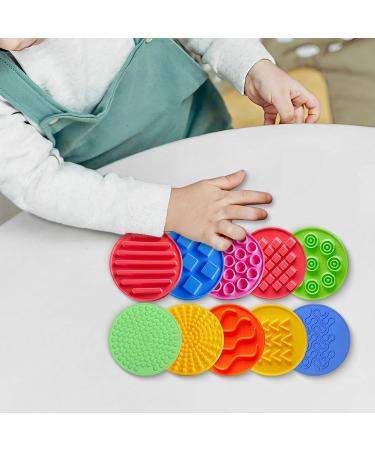 Generic 10pcs Sensory Discs Mat Sensory Circles Learning Activities Sensory Pads Silicone Sensory Mats for - Buy Online on GoSupps.com