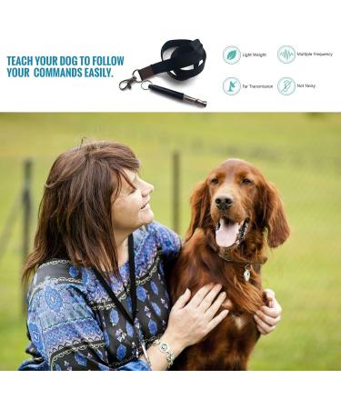 WENSILIAN Dog Whistle 2 Pack Dog Whistle to Stop Barking for Dogs Recall Training Whistle Professional Silent Dog Whistle to Stop Barking Training Control Tool for Puppy with Black Strap Lanyard - Buy Online on GoSupps.com
