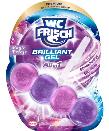 WC Frisch Brilliant Gel Magic Breeze (11 Pack) - All-in-One Toilet Cleaner Fragrant Foam Dirt Protector Extra Freshness & Brilliant Gloss - Buy Online on GoSupps.com