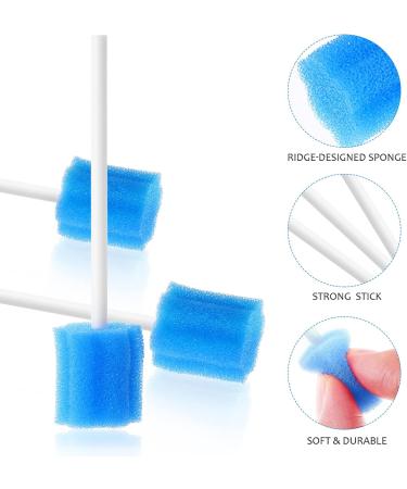 SUPVOX 100 Pcs Disposable Sterile Oral Sponge | Blue Oral Care Hygiene Cotton Sponges for Healthy Mouth - Buy Online on GoSupps.com