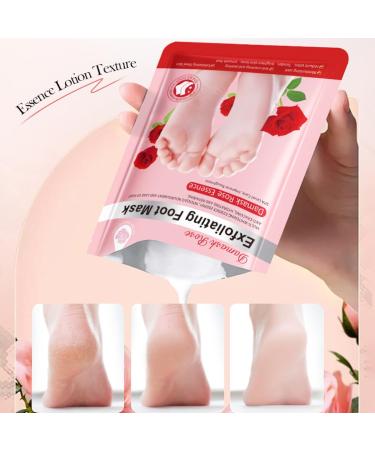 Foot Peel Mask for Hard Skin 2 Pairs Foot Care Foot Moisturiser Exfoliating Sock Hydrating Peeling Foot Mask Foot Exfoliator Foot Masks for Callus Remove Repair Cracked Heel Dead Dry Skin(Rose) - Buy Online on GoSupps.com