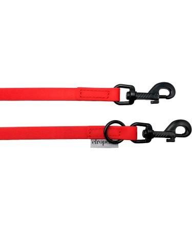 Biothane Dogeline Black Hook - Adjustable Leash for Small & Large Dogs | 2m to 5m Options | Red 2.80m x 13mm - Buy Online on GoSupps.com