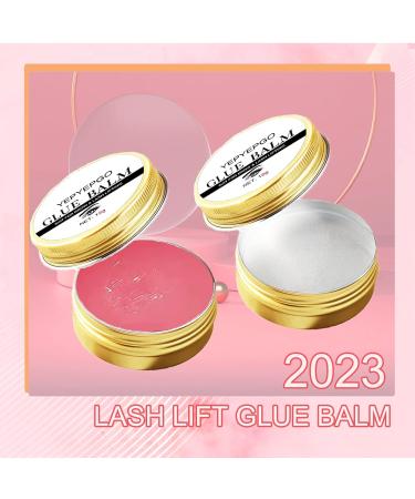 2024 Lash Lift Glue Balm - 2 in 1 Adhesive for Eyelash & Brow Lamination | Professional Semi-Permanent Curling & Perming | 0.35oz Pink-Strawberry - Buy Online on GoSupps.com