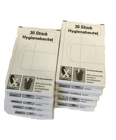 300 pcs. hygiene bags for sanitary towels (10 packs of 30 pieces each) Carmesin.com GmbH Edition