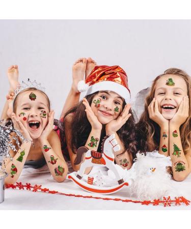 Christmas Temporary Tattoos for Kids - 12 Sheets | Xmas Party Favors & Decorations - Buy Online on GoSupps.com
