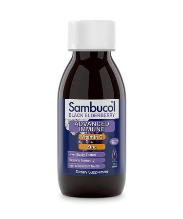 Sambucol Black Elderberry Syrup with Vitamin C & Zinc - Immune Support - 4 fl oz - Buy Online on GoSupps.com