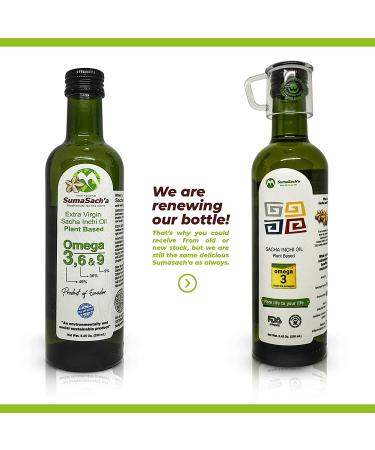 Suma Sach'a Extra-virgin Sacha Inchi Oil 8.45 fl oz - Cold-pressed Superfood Oil - Buy Online on GoSupps.com