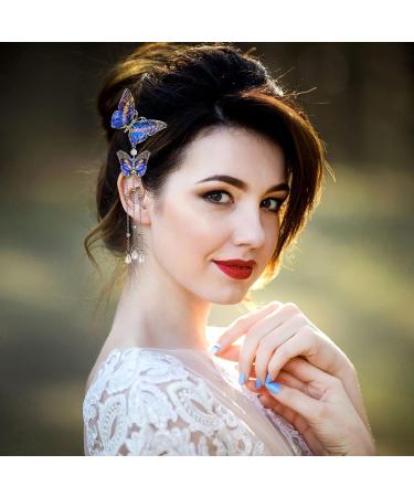 Bright Color Butterfly Hair Clips - 8 Pcs Tassel Organza Hair Pins for Women & Girls | Wedding Hair Accessories - Buy Online on GoSupps.com