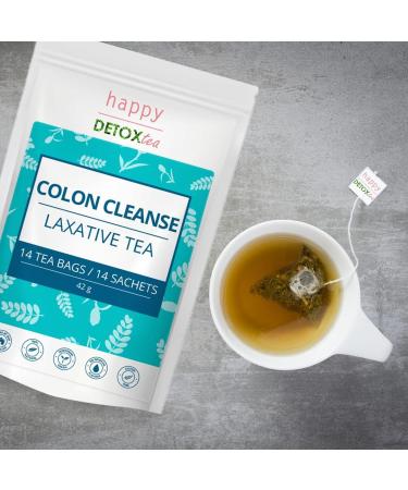 Happy Detox Tea for Colon Cleanse | 4-Week Detox & Weight Loss | 14 Tea Bags - International Shipping Available - Buy Online on GoSupps.com