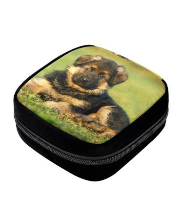GIAPB Period Bag Sanitary Napkin Storage Bag Pad Holder for Period Makeup Pouch German Shepherd Dog Color3042