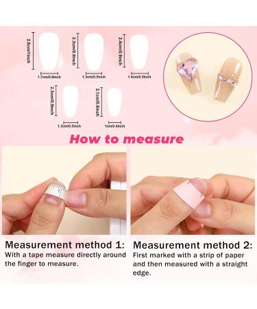 Sethexy Handmade Long Coffin False Nails - Luxury Rhinestones & Glitter 3D Crystal Love Heart Press-On Acrylic Nails for Women & Girls - Buy Online on GoSupps.com