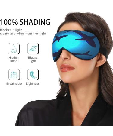 WELLDAY Floating Sharks Sleep Mask - Adjustable Comfort Blindfold for Men and Women - Buy Online on GoSupps.com