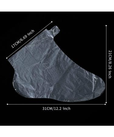 250 Clear Plastic Disposable Booties for Paraffin Wax Bath - Foot Spa Wax Treatment Covers (250pcs) - Buy Online on GoSupps.com