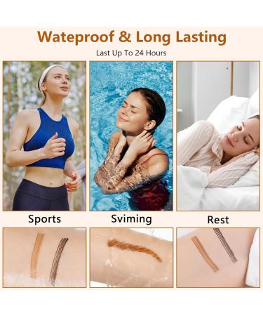 PIWOSGOL 3 PCS Waterproof Eyebrow Pencil Microblading Eyebrow Pen with 4 Dots Waterproof Eyebrow Pencil Fine-Stroke & Long Lasting Creates Natural Eyebrow Hairs -3 Colors - Buy Online on GoSupps.com