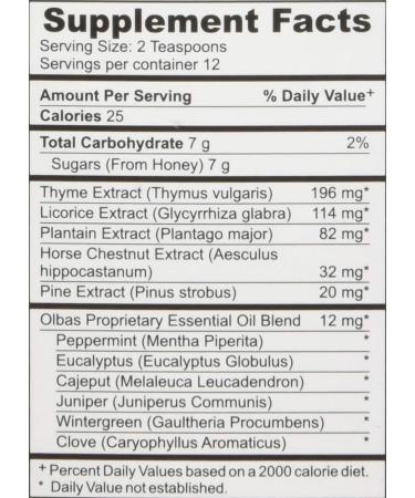 Olbas Therapeutic Cough Syrup with Honey & Herbs - 4 fl oz (118 ml) - Natural Relief for Cough and Cold - Buy Online on GoSupps.com
