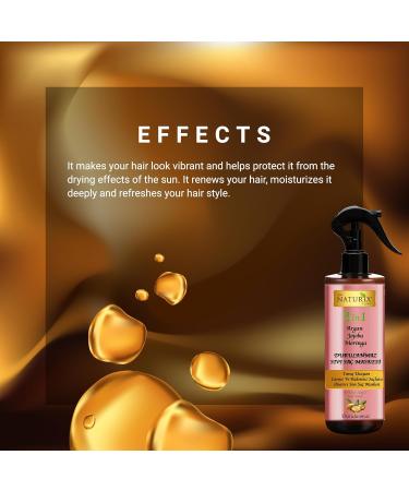Argan Hair Treatment Spray | Hairspray that Repairs Damaged and Faded Hair and Conditioner Shine | Anti-Frizz Restructuring Growth and Straightening Spray Serum - Buy Online on GoSupps.com