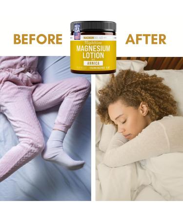 Magnum Solace Nighttime Magnesium Lotion with Arnica Soothing Relief & Relaxation Highly Concentrated Magnesium for Muscles & Joints Apply to Legs or Feet Before Bed Skin-Friendly - Buy Online on GoSupps.com