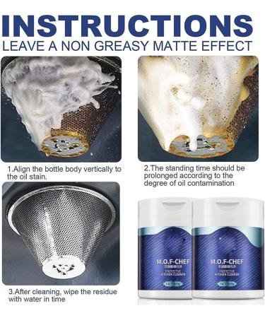 M.O.F-Chef Protective Kitchen Cleaner Powerful Dirt Kitchen Degreaser Heavy Kitchen Duty Degreaser Kitchen All-Purpose Cleaning Powder Purpose Cleaning Powder 1pcs - Buy Online on GoSupps.com