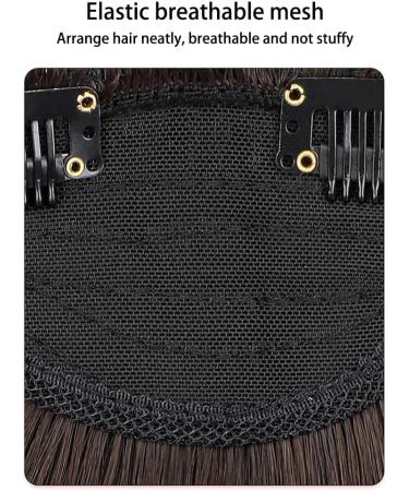 Clip on Bangs for Women French Age-Defying Bangs Hair Clip Natural Clip In Bangs Short Straight Fake Bangs with Temples Hairpieces for Halloween Parties#2/30 Brown - Buy Online on GoSupps.com