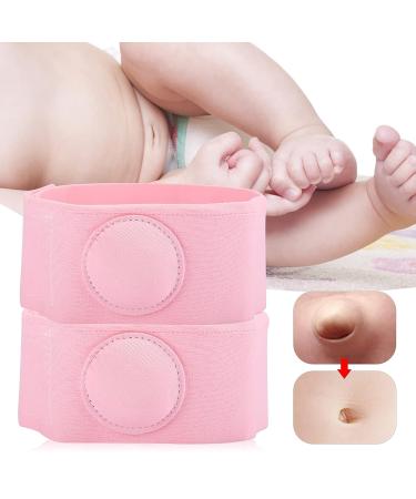 Folanda Infant Hernia Belt 2pcs - Adjustable Baby Belly Button Band for Umbilical Hernia Support (Pink) - Buy Online on GoSupps.com