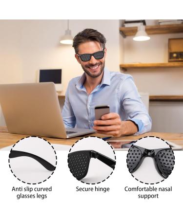 NODCOWS 2 Pack Pinhole Glasses - Perforated Raster Glasses for Eye Training & Relaxation | Foldable Grille Glasses for Clear Vision - Buy Online on GoSupps.com