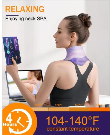 Self-Heating Neck Pad 12 Pack - Portable & Disposable Neck Wrap for Pain Relief - Purple Neck Warmer for Travel - Buy Online on GoSupps.com