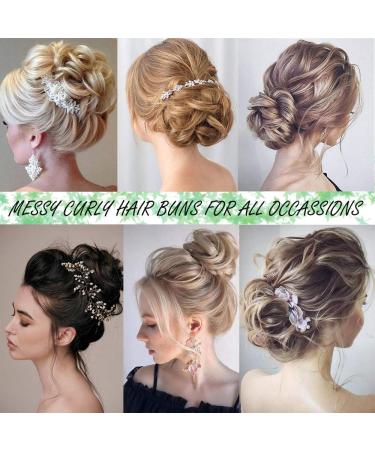 Silk-Co Hair Part with Rubber Band - 35g Wavy Soft Dutt Hair Extensions for Thickening Messy Bun Updos - Purple Lila Curled - Buy Online on GoSupps.com