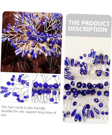Didiseaon Bridal Crystal Hair Comb Wedding Hair Clips Bridal Hair Clip Tiara for Bride Wedding Bride Crystal Hair Comb Rhinestone Hair Clips Blue Crystal Bridesmaid Alloy Headgear - Buy Online on GoSupps.com