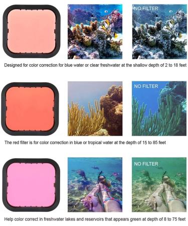 Underwater Waterproof Case Kit for GoPro Hero 11/10/9 Black - 50m Dive Shell with Filters & Anti-Fog Inserts for Snorkeling Photography - Buy Online on GoSupps.com