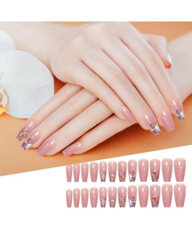 5 Glossy Fake Nails 24 Long Stick on Nails with Rhinestones - Luxury False Nails with Rhinestones for Prom Women's Nails N 5 Pcs Jp0467-05 - Buy Online on GoSupps.com