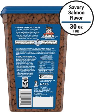 TEMPTATIONS Classic Cat Treats - Savory Salmon - Multiple Sizes 1.9lb Pack - Buy Online on GoSupps.com