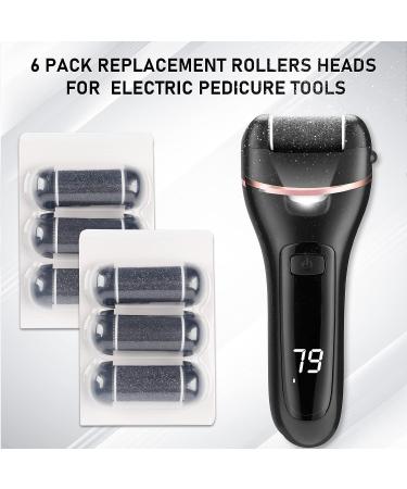 6 PCS Replacement Roller Head for Electric Callus Remover - Extra Coarse, Regular Coarse, Fine Coarse - Pedicure Kit Refill Rollers - Buy Online on GoSupps.com