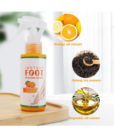 Foot Callus Removal Spray Foot Peel Spray Instant Foot Peeling Spray Orange Oil Foot Callus Remover Spray for Cracked Rough Heels Calluses & Dry Toe Skin Elbow Leg Shoulder Back Knee Use - Buy Online on GoSupps.com