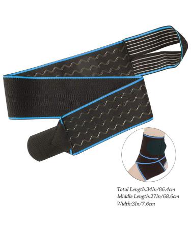 Ankle Support Brace for Sprains - Adjustable Compression Wrap for Runners | Unisex Blue - Buy Online on GoSupps.com