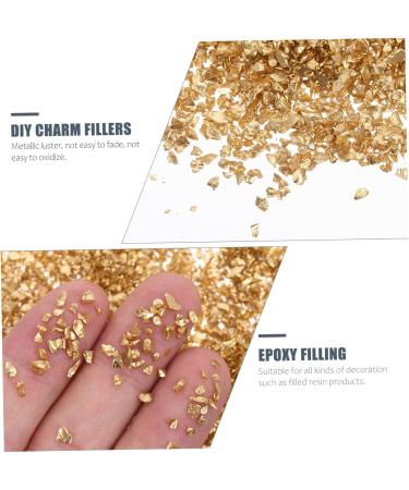 Mikinona 1 Glass Chip Nail Art Flakes Broken Glass Mini Wooden Decorations Diy Epoxy Filling Irregular Glass Glitter Nail Art Stone Glass Nail Charm Nail Gem Accessories Manicure 0.5X0.3cm Golden - Buy Online on GoSupps.com