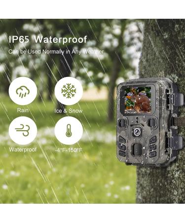 Mini Wild Camera 20MP 1080p HD - Night Vision Waterproof Wildlife Camera with 850nm IR LEDs & 32GB Memory Card for Outdoor Observation - Buy Online on GoSupps.com