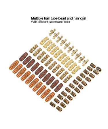 Stylish Gold Hair Beard Beads for Dreadlocks - Perfect for Music Festivals | International Shipping - Buy Online on GoSupps.com