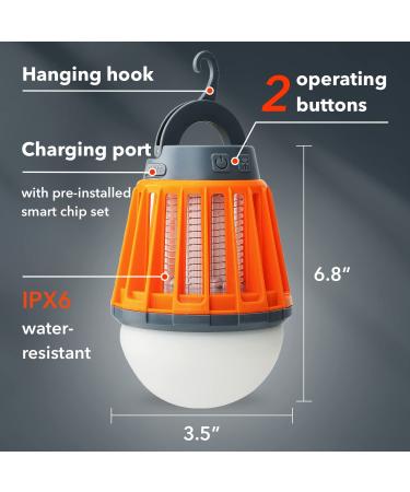 Boundery Bug Zapper Light Bulb - Fast Mosquito Elimination | USB Rechargeable IPX6 Waterproof LED Zapper | Portable with 4 Light Modes - Buy Online on GoSupps.com