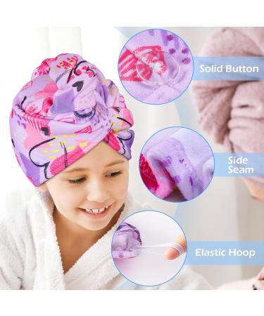 Unicorn Castle 3 Pack Microfiber Hair Towel Turbans for Girls - Quick Dry Hair Wrap for Long Curly Hair - Buy Online on GoSupps.com