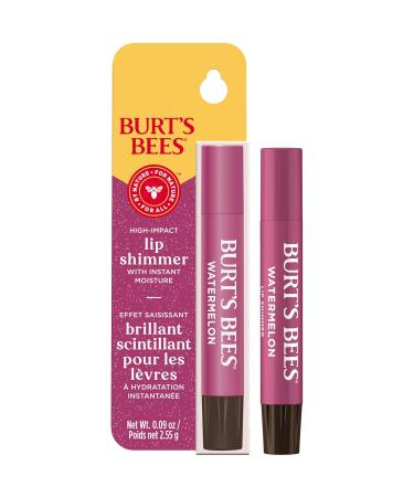 Burt's Bees Shimmer Lip Tint Tinted Lip Balm Stick Moisturizing for All Day Hydration with Natural Glowy Pigmented Finish & Buildable Color Watermelon 1 Tube 0.09 oz. (Pack of 2) 1 Count (Pack of 2) Pink - Buy Online on GoSupps.com